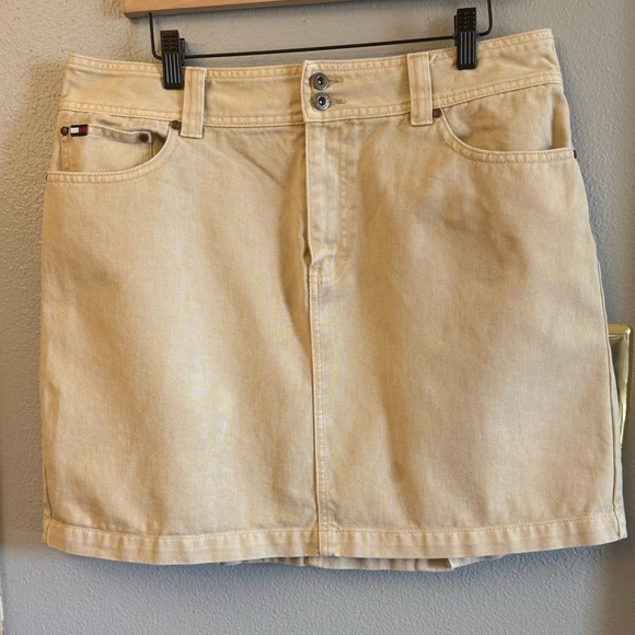 Tommy Hilfiger Dresses & Skirts - Tommy Hilfiger Cream Denim Mini Skirt